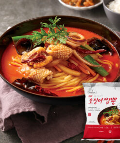 [HONGYA] 鱿鱼海鲜面 2人份/Squid spicy seafood noodle soup/오징어짬뽕 2인분